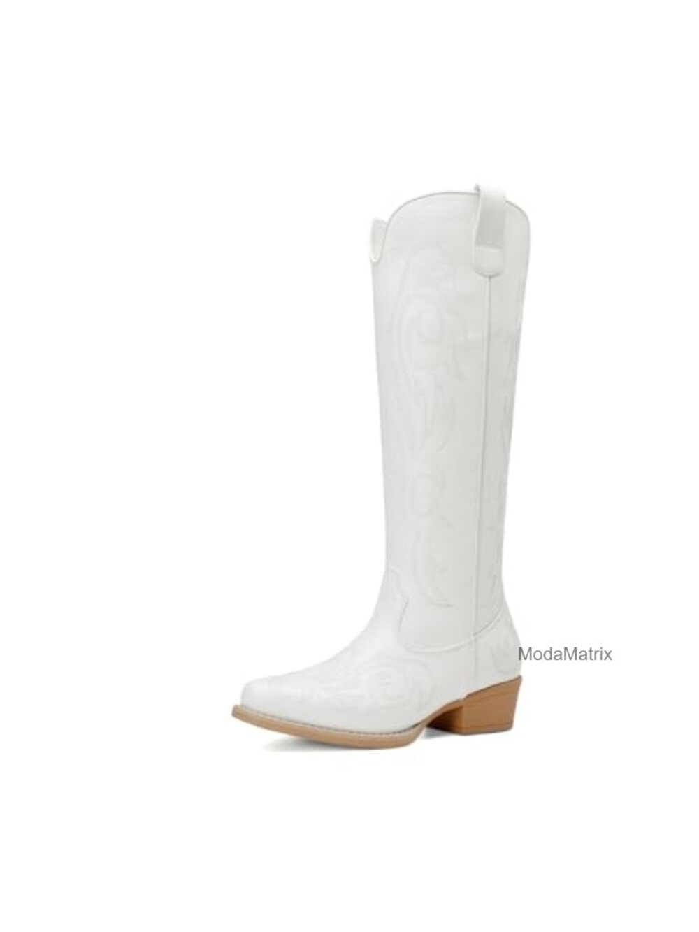 Women's Knee High Western Cowboy Boots Faux Leather Embroidered